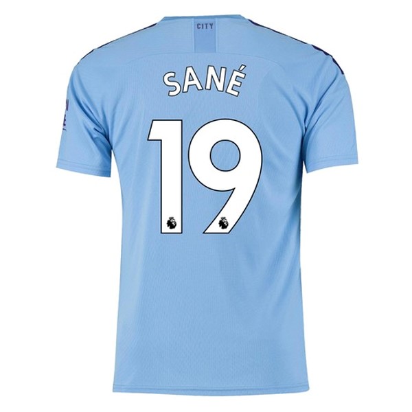 Camiseta Manchester City NO.19 Sane Replica Primera Ropa 2019/20 Azul